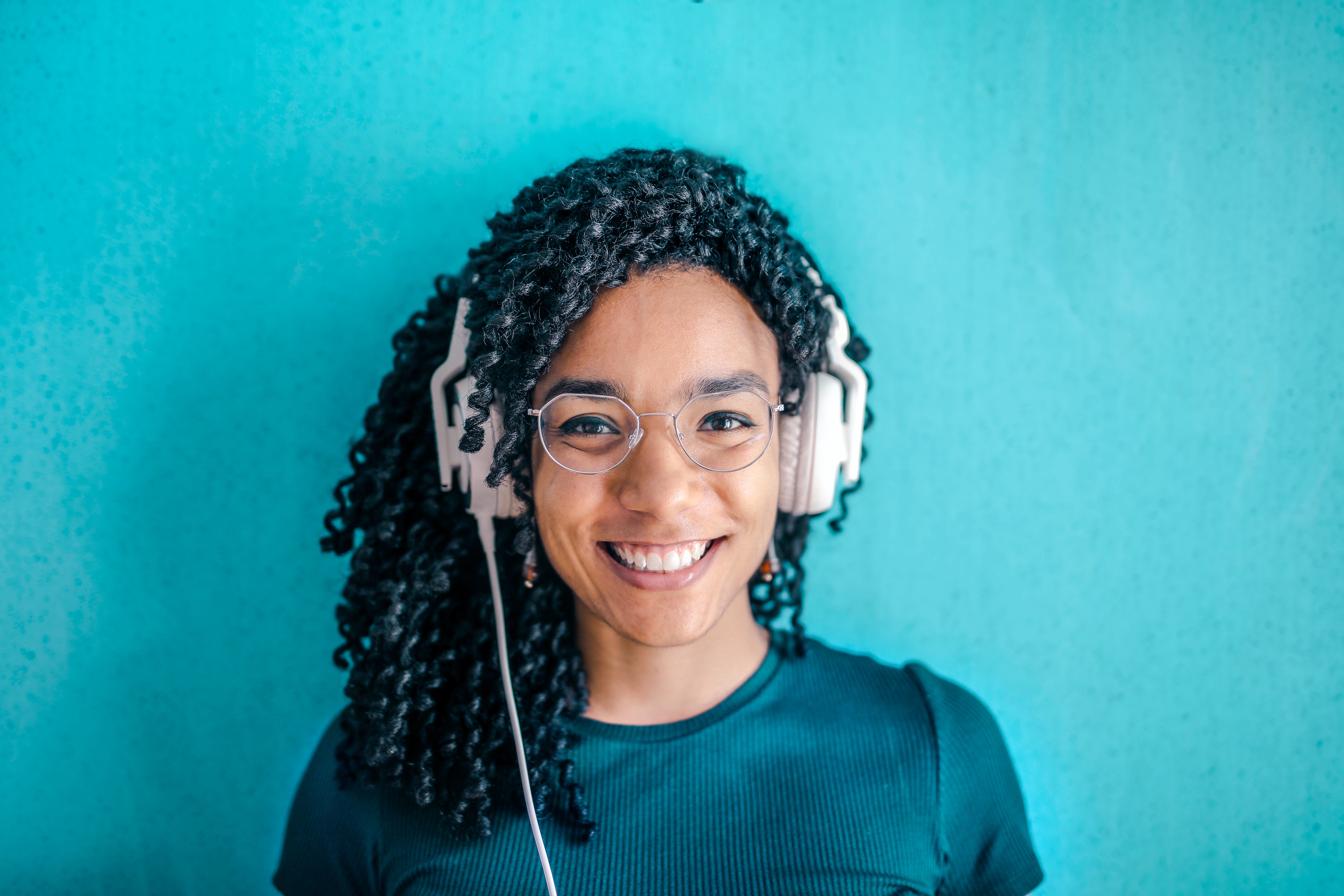 Image of a person listening to music